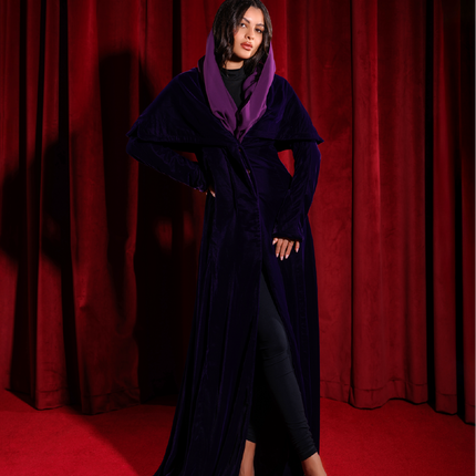 Purple Velvet Abaya