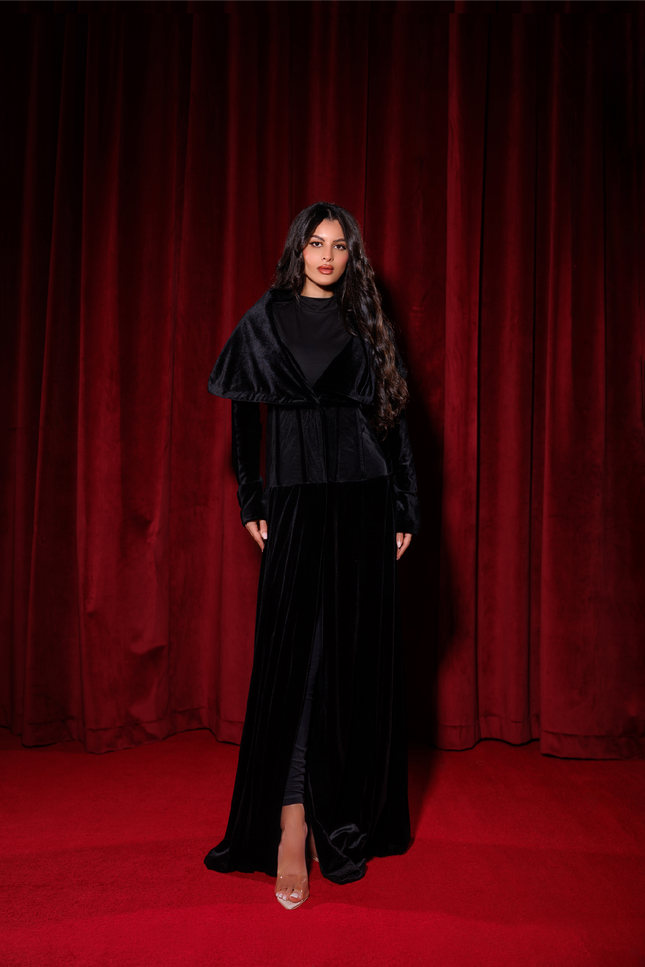Black Velvet Abaya