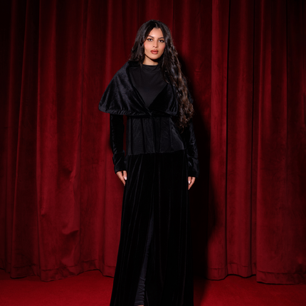 Black Velvet Abaya